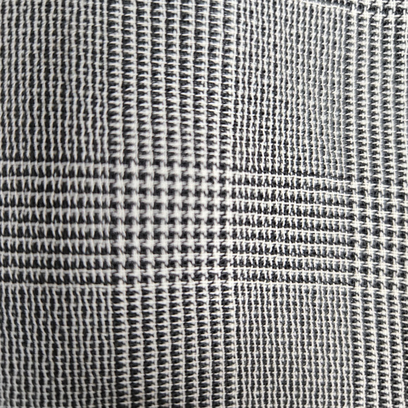 80s Vintage Gray Houndstooth Plaid Harve Benard Single Breasted Blazer Size 16 - Picture 7 of 10